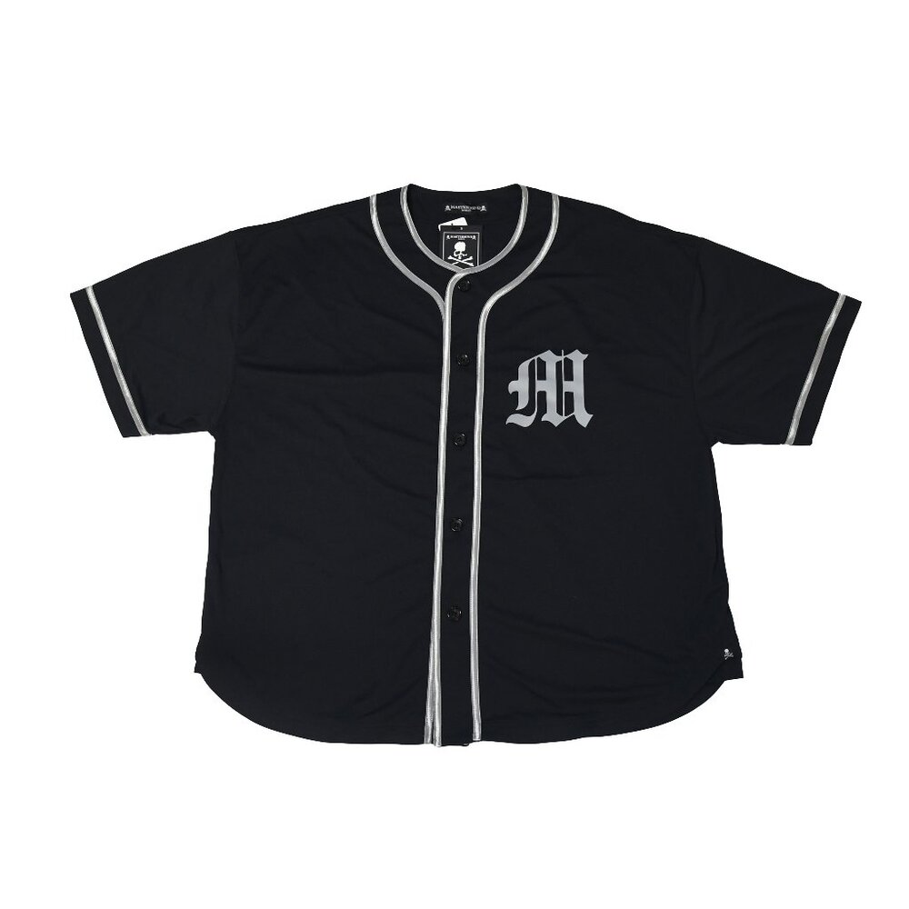Mastermind Japan Logo-print Baseball Shirt Black